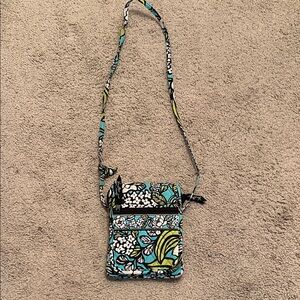 Vera Bradley Island Blooms Mini Hipster Crossbody Purse